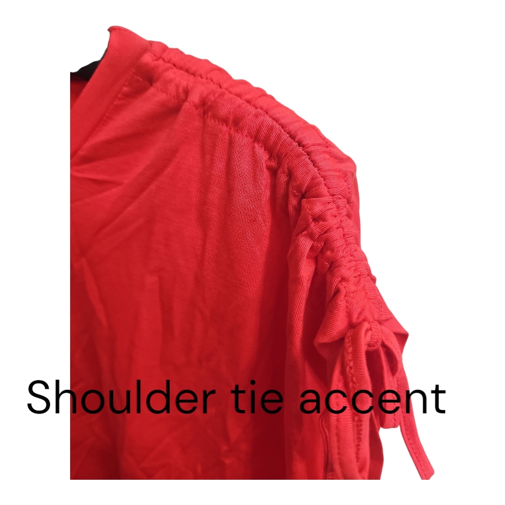 Mono B Red Women's Crop Top Size L - Picture 3 of 3
